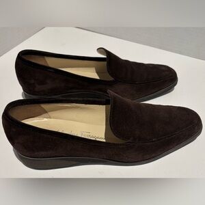 SALVATORE FERRAGAMO BOUTIQUE WOMEN'S BROWN SUEDE LEATHER SHOES SZ US 5.5
